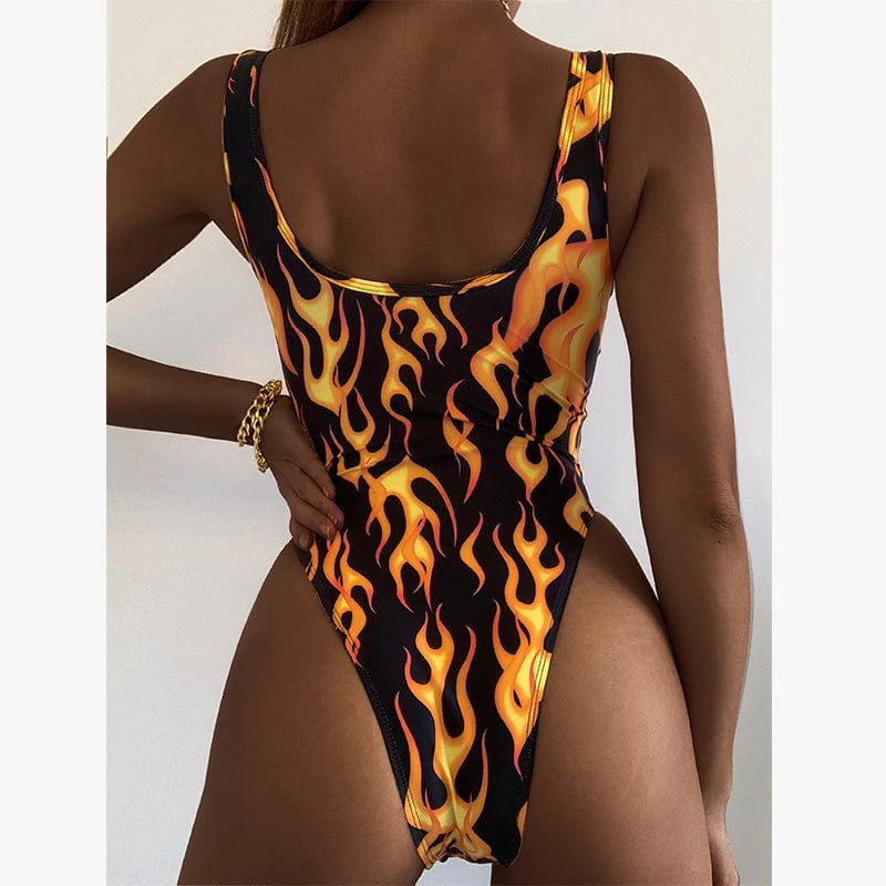 Bañador con estampado de fuego - Image 3