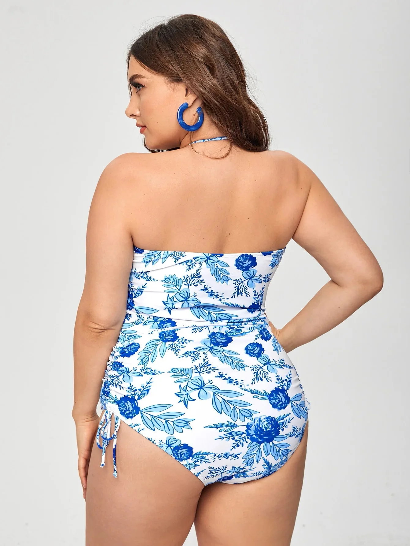Bañador plus size con estampado azul - Image 3