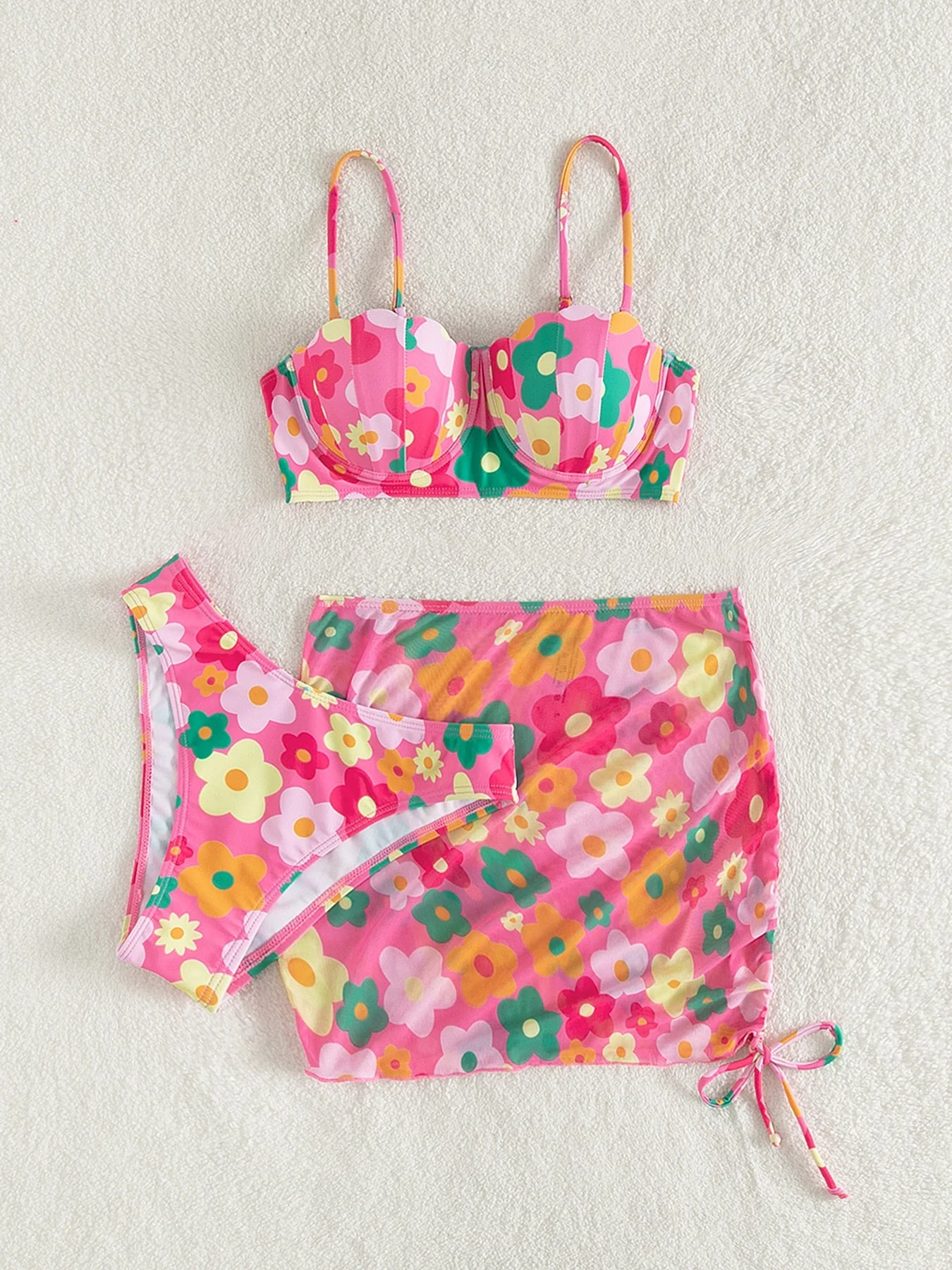 Biquini floral con minifalda - Image 3