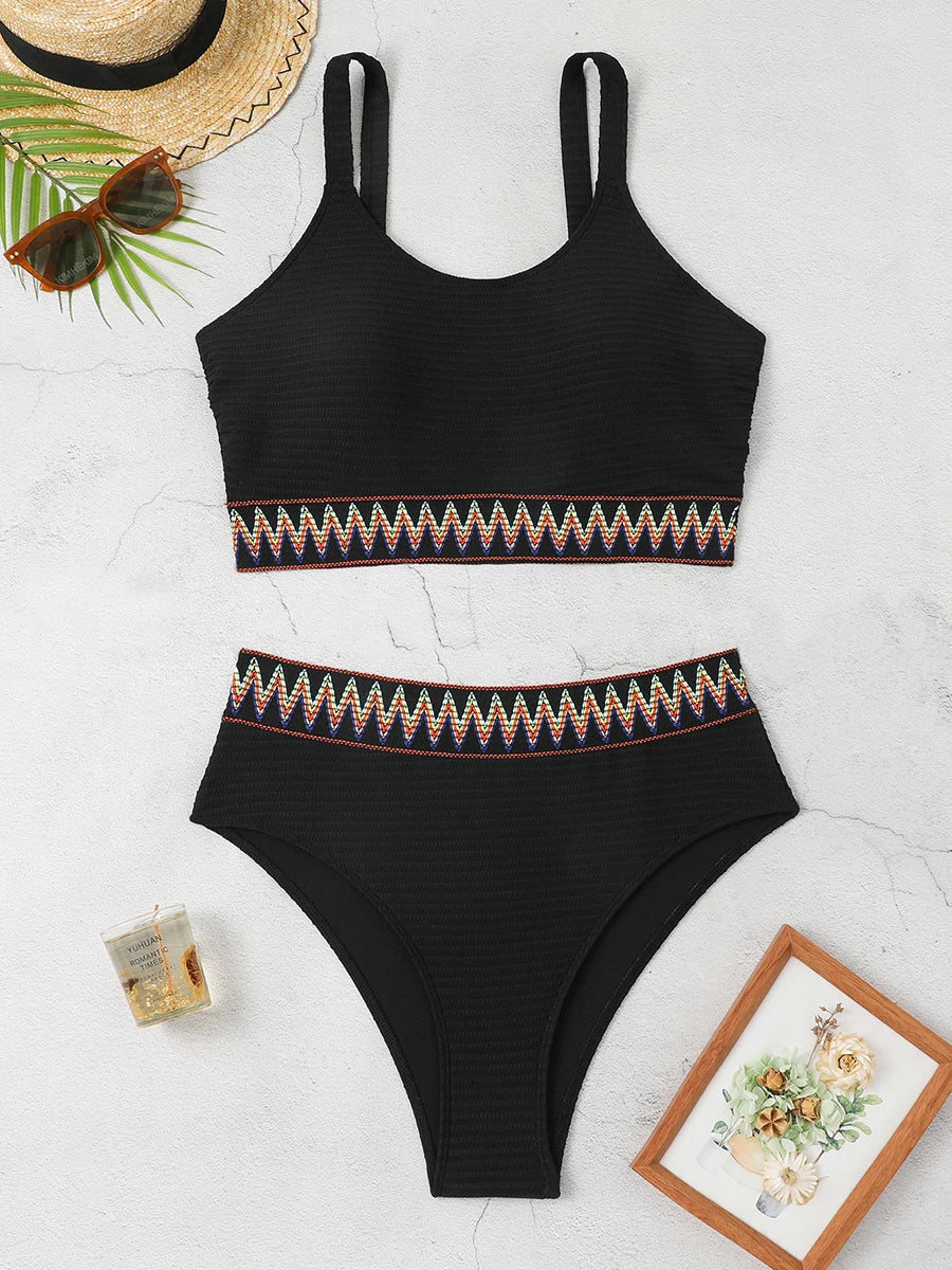 Biquini plus size de punto acanalado - Image 10