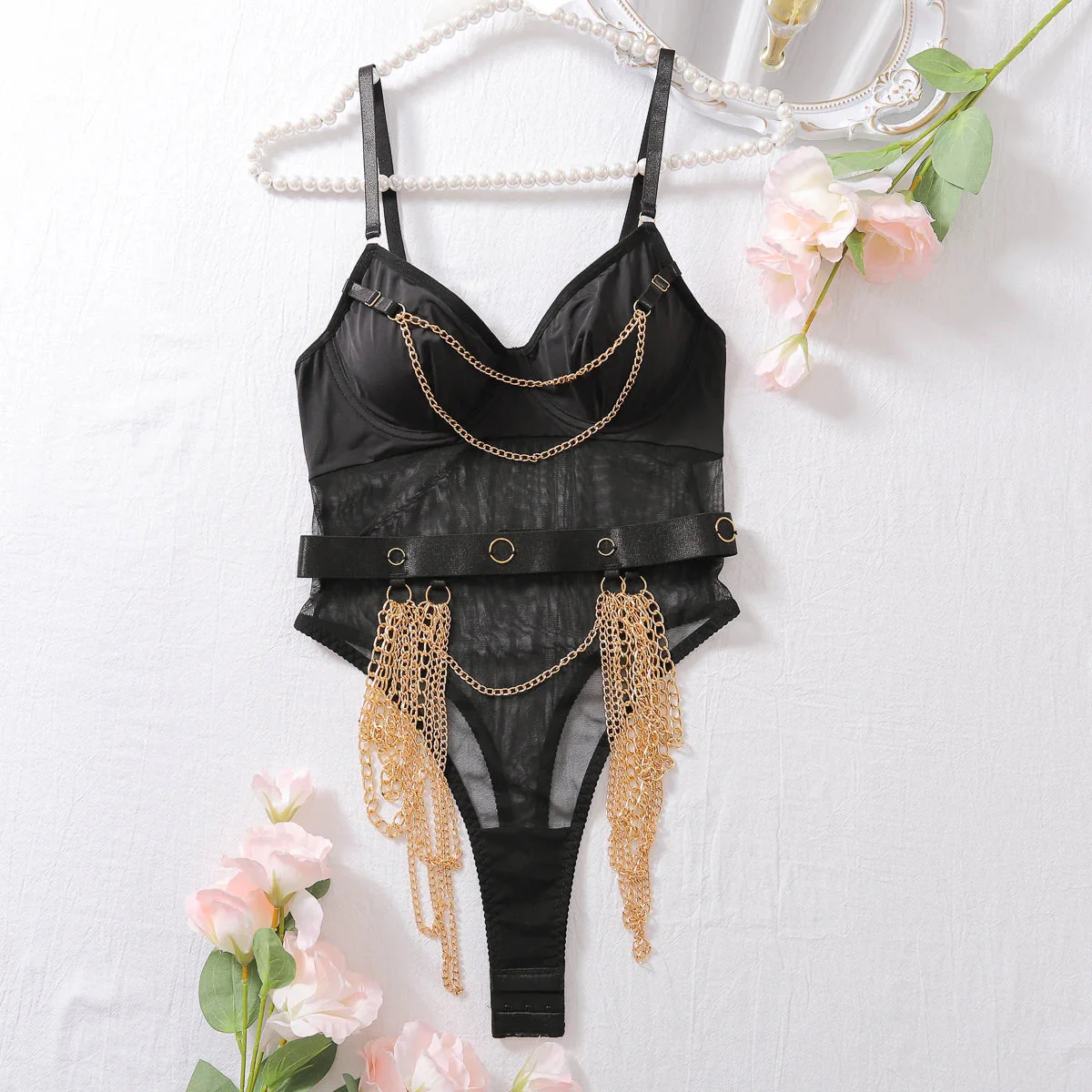 Body de malla con cadenas - Image 5