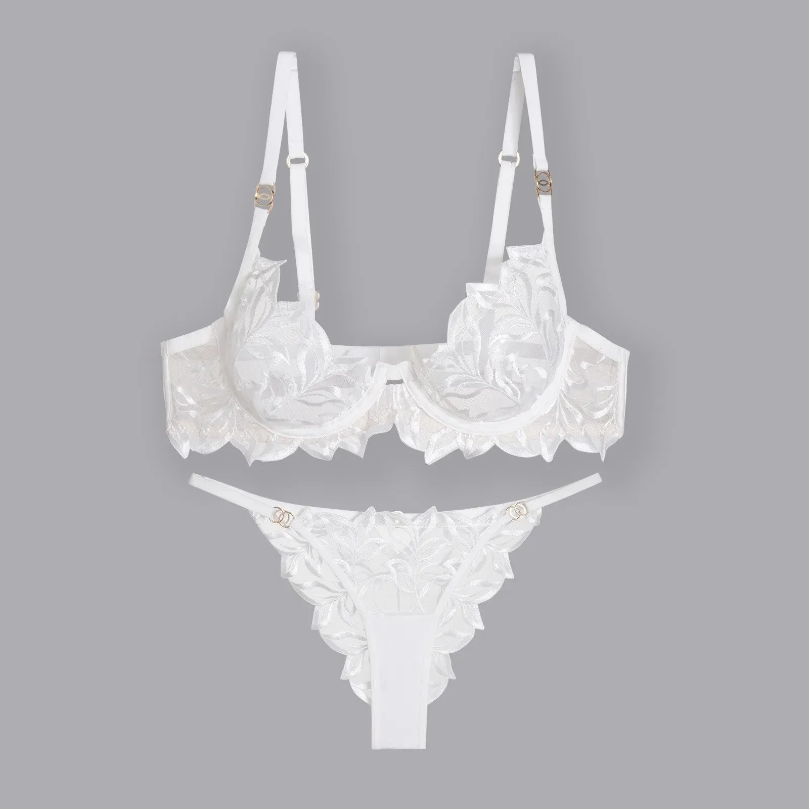 Conjunto de lencería con bordado y volantes Zara - Image 3