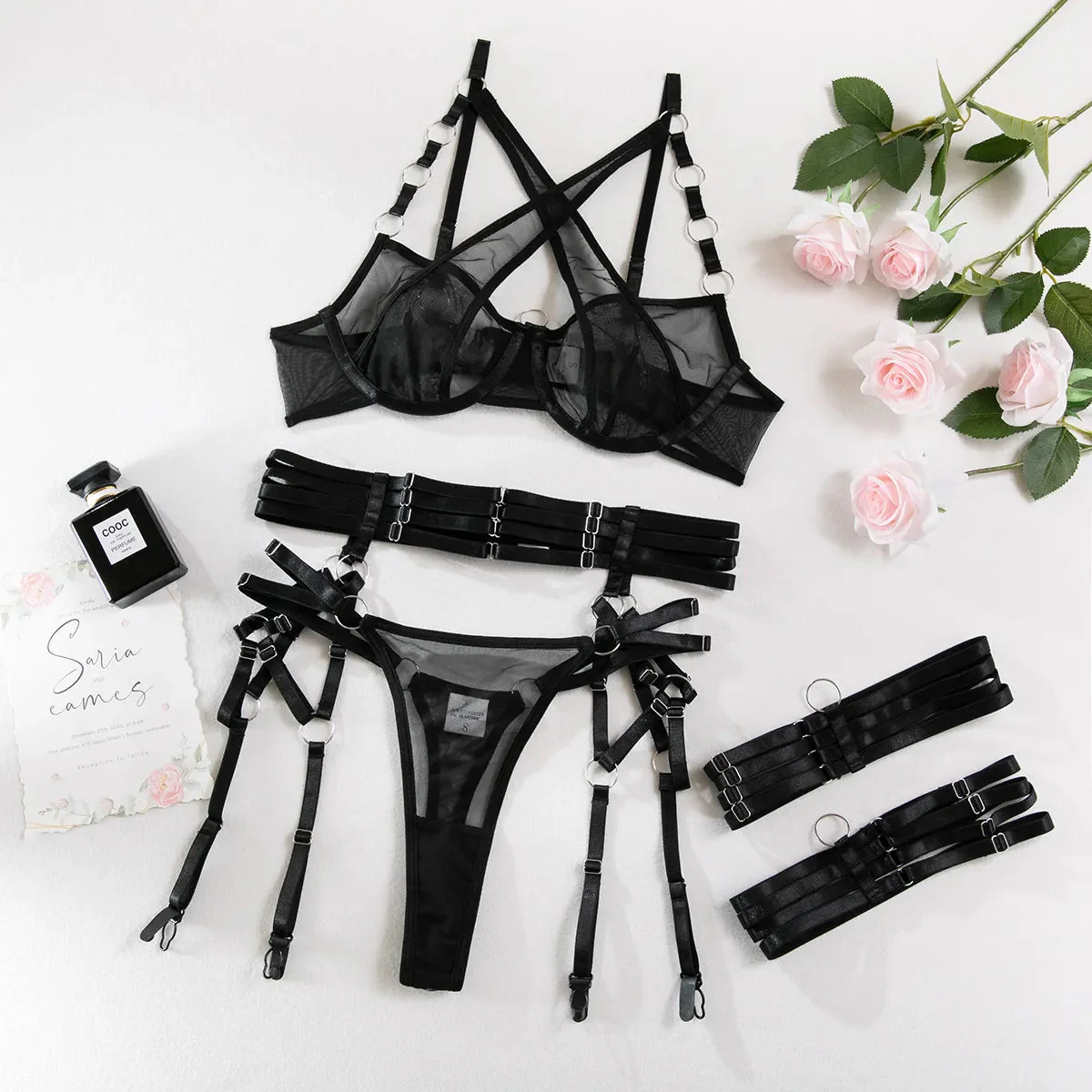 Conjunto de lencería con cintas Bianca - Image 5
