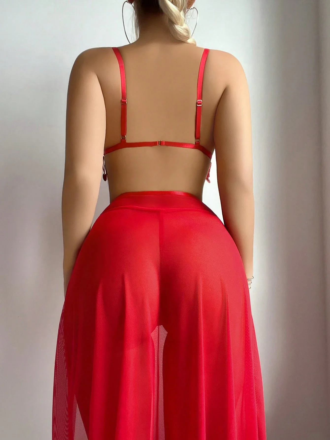 Conjunto de lencería con falda maxi y flecos Nora - Image 5
