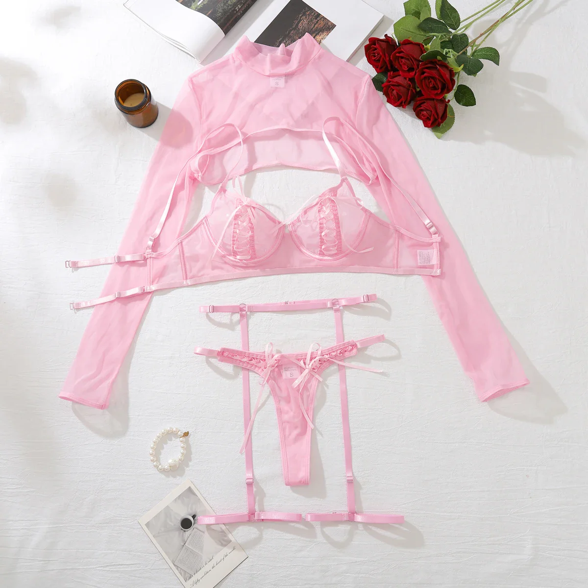 Conjunto de lencería con top y lazado Holly - Image 7