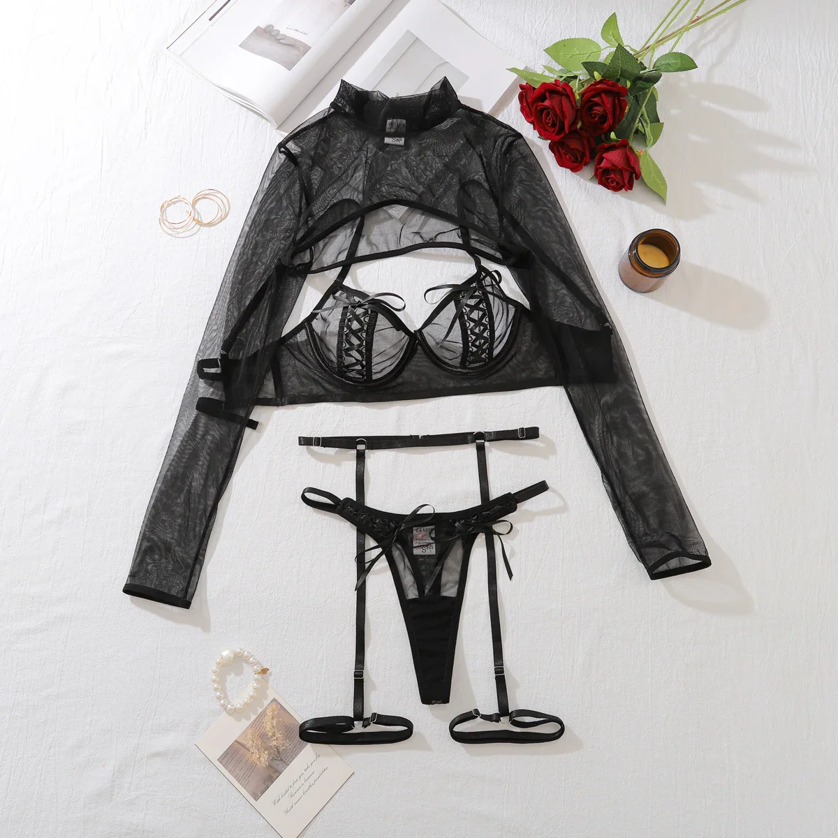 Conjunto de lencería con top y lazado Holly - Image 8