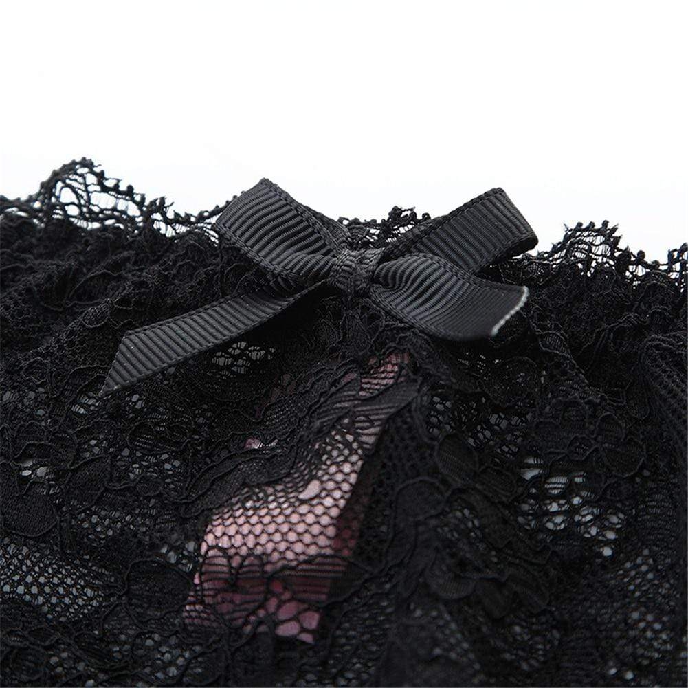 Conjunto de lencería de encaje con medias Roxanne - Image 11