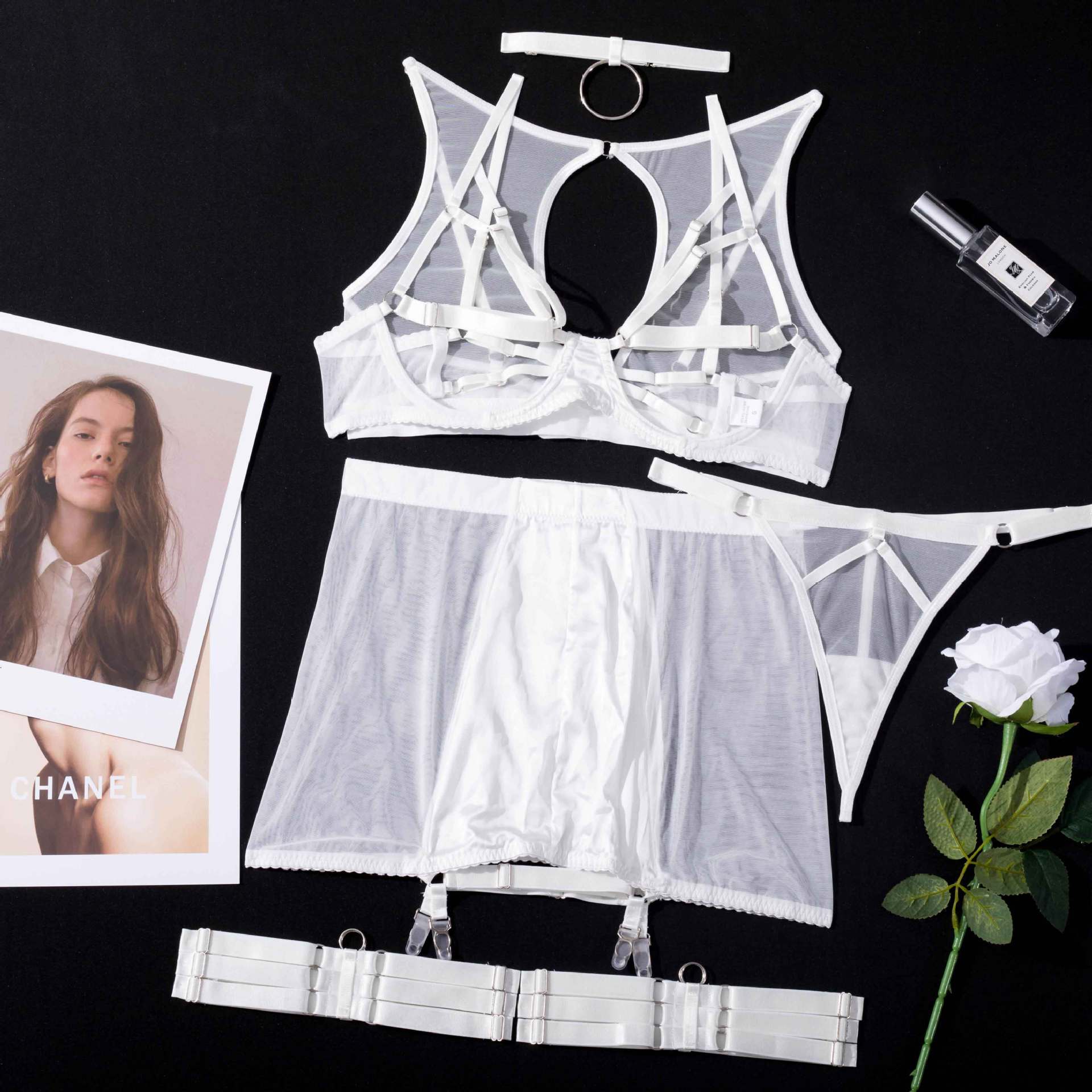 Conjunto de lencería de malla Claudie - Image 9