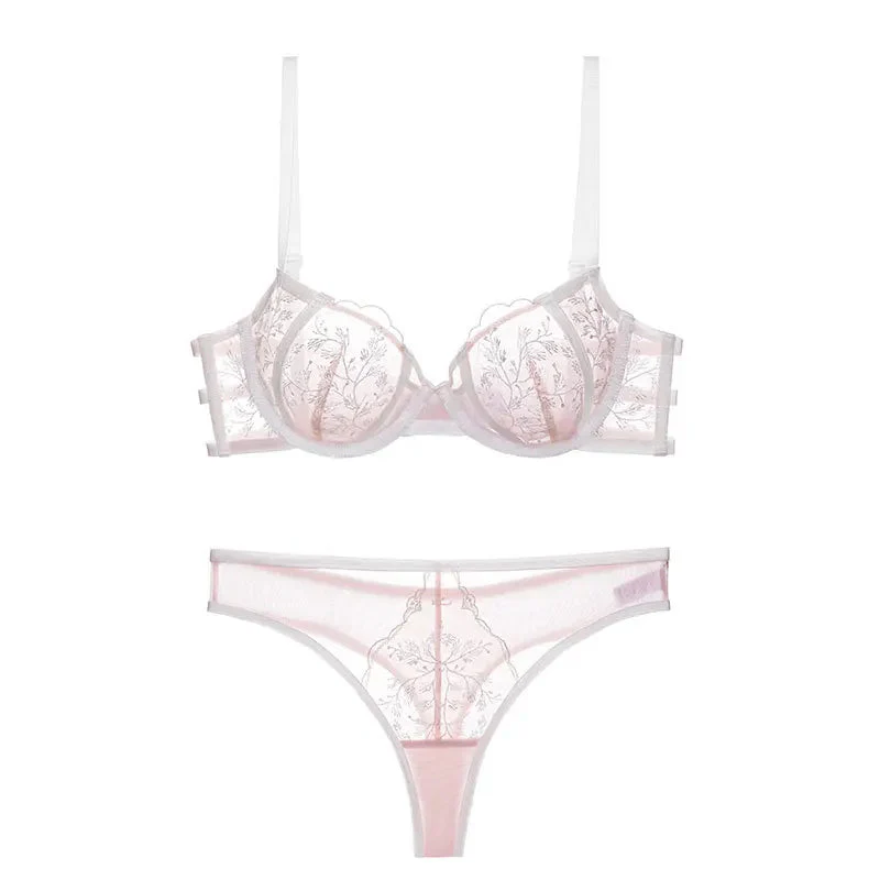 Conjunto de lencería de malla con flores Callie - Image 3