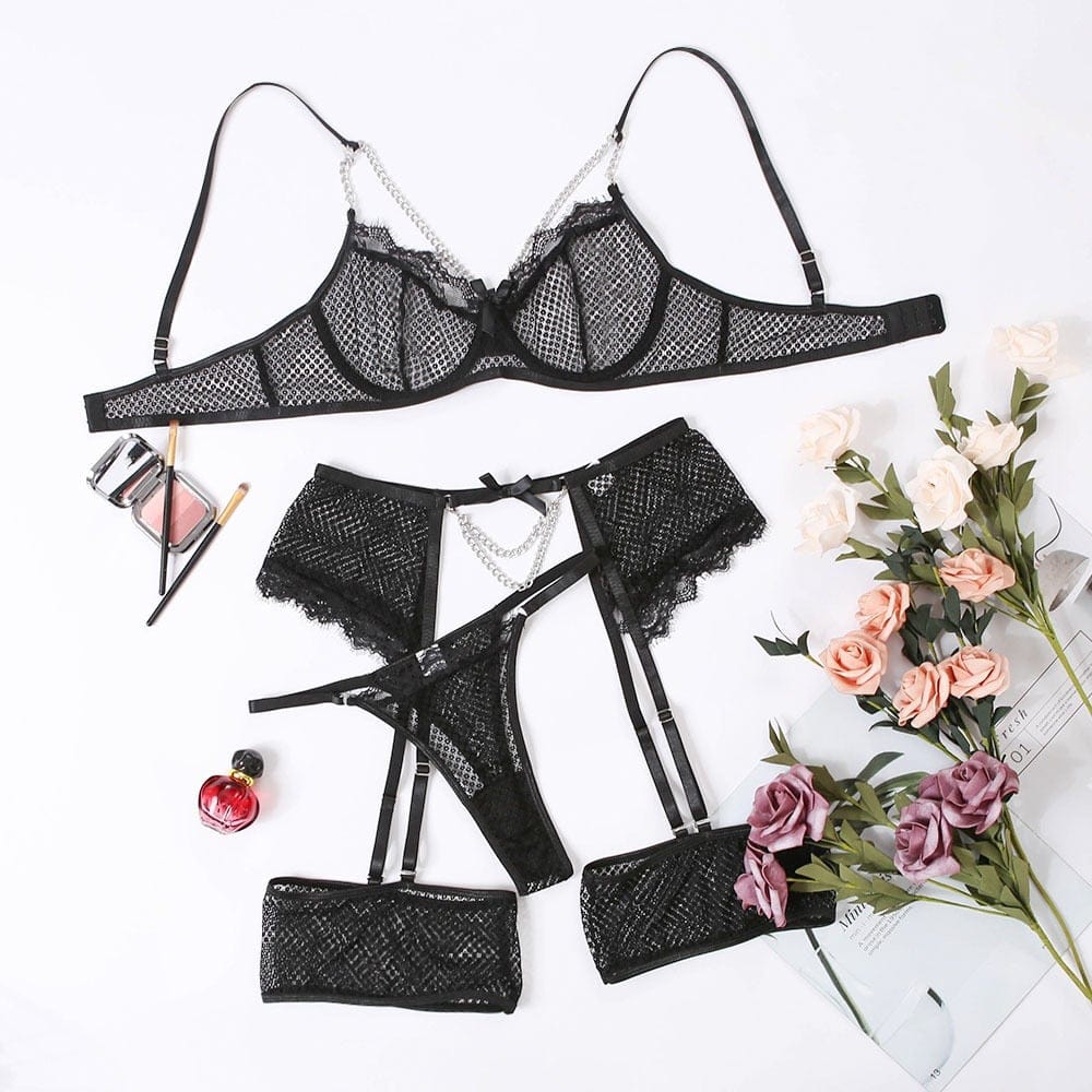 Conjunto de lencería de malla Khloe - Image 5