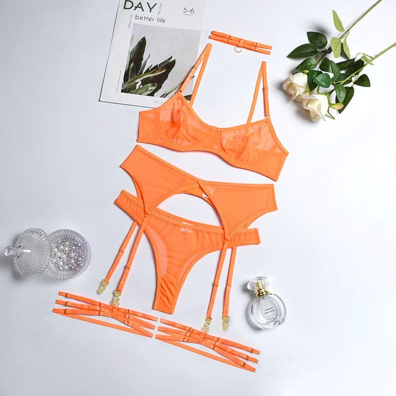 Conjunto de lencería de malla Sindy - Image 11
