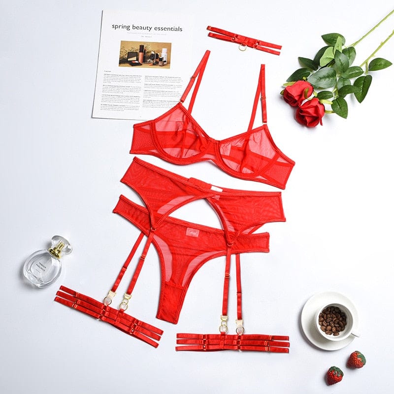 Conjunto de lencería de malla Sindy - Image 14