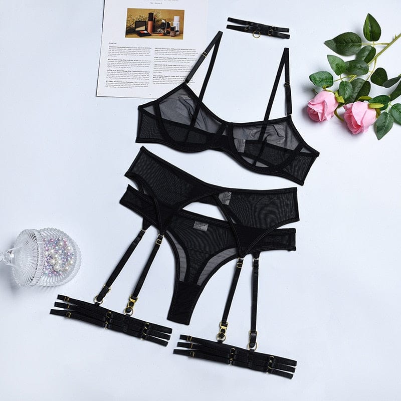 Conjunto de lencería de malla Sindy - Image 15