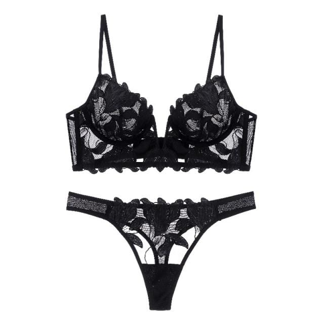 Conjunto de lencería floral Hortensia