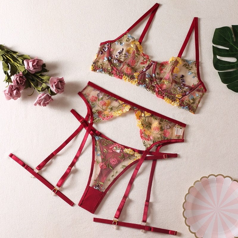 Conjunto de lencería floral Liliana - Image 12