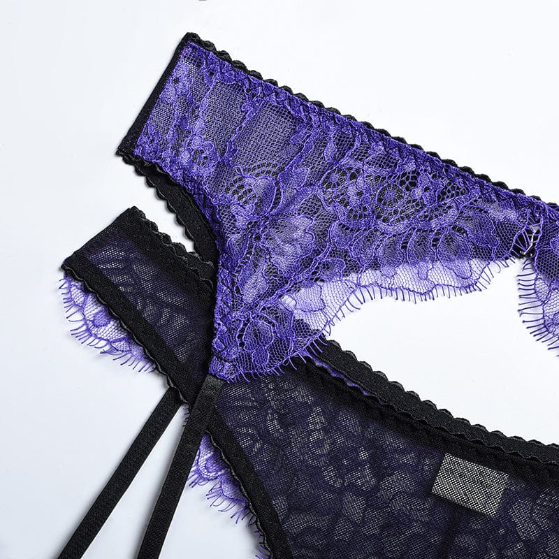 Conjunto de lencería morado Yvonne - Image 10