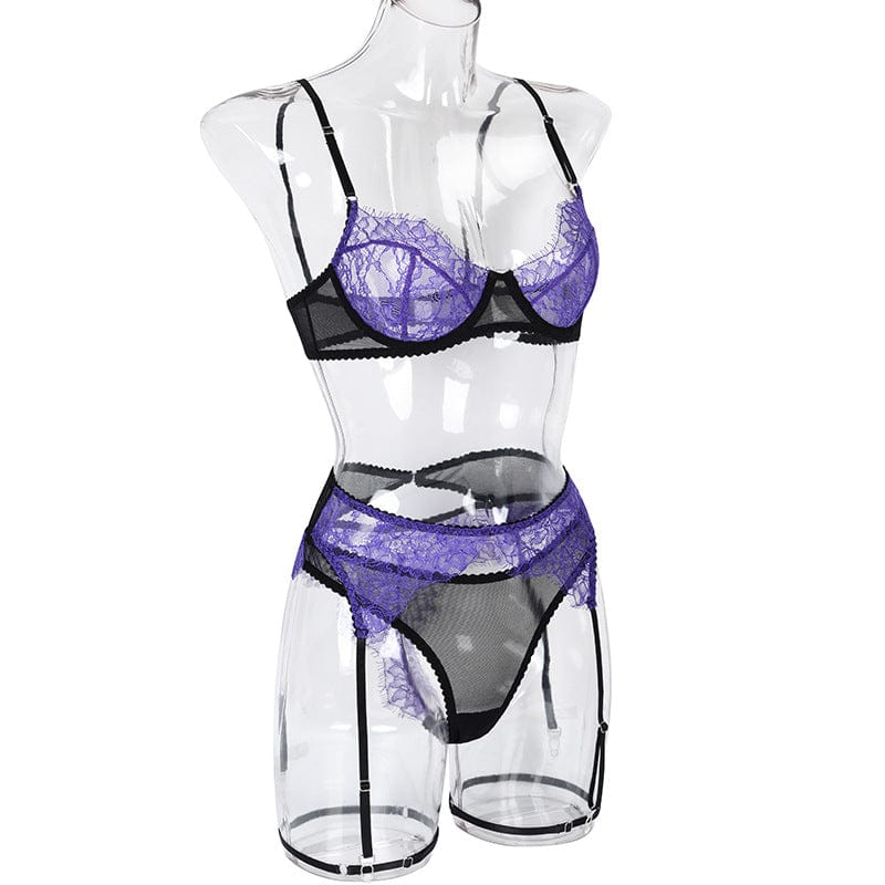 Conjunto de lencería morado Yvonne - Image 13