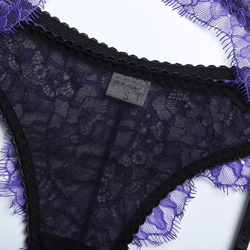 Conjunto de lencería morado Yvonne - Image 6