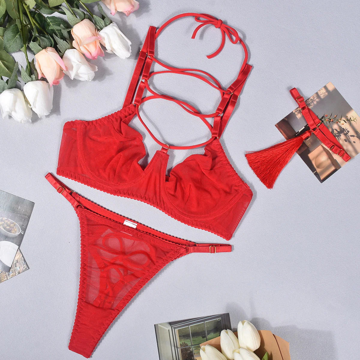 Conjunto de lencería roja Maricel - Image 6