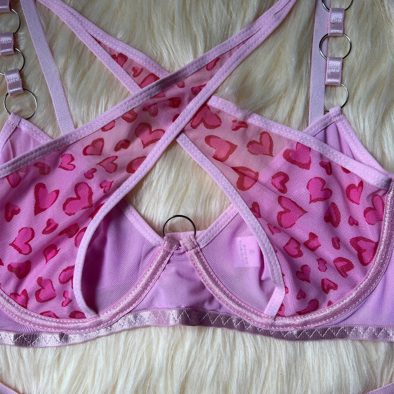 Conjunto de lencería rosa con estampado de leopardo Melissa - Image 7