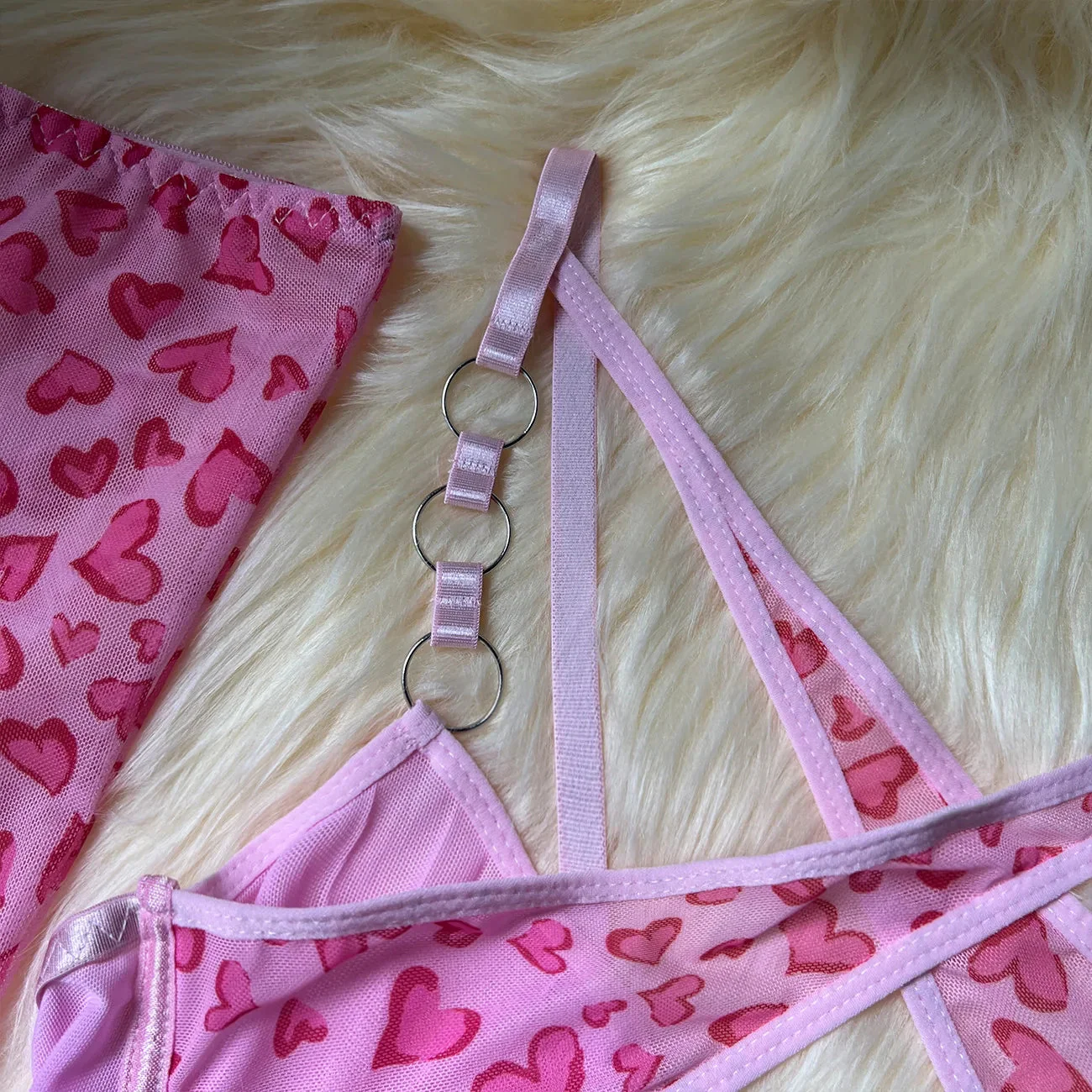 Conjunto de lencería rosa con estampado de leopardo Melissa - Image 8
