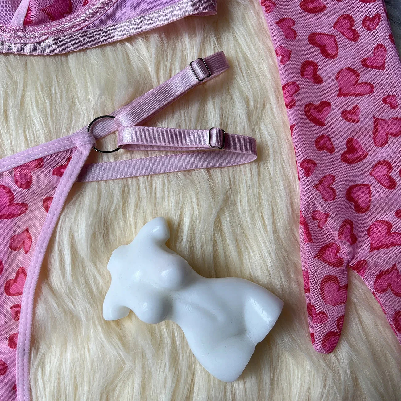 Conjunto de lencería rosa con estampado de leopardo Melissa - Image 9