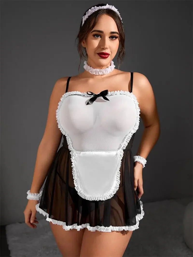 Disfraz de camarera plus size