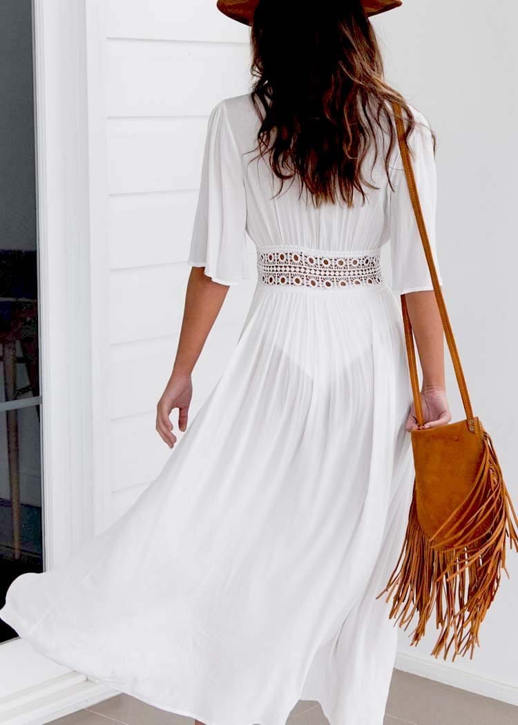 Kimono blanco de playa - Image 2