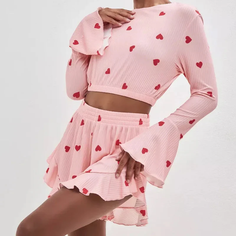 Pijama con estampado de corazoncitos - Image 3