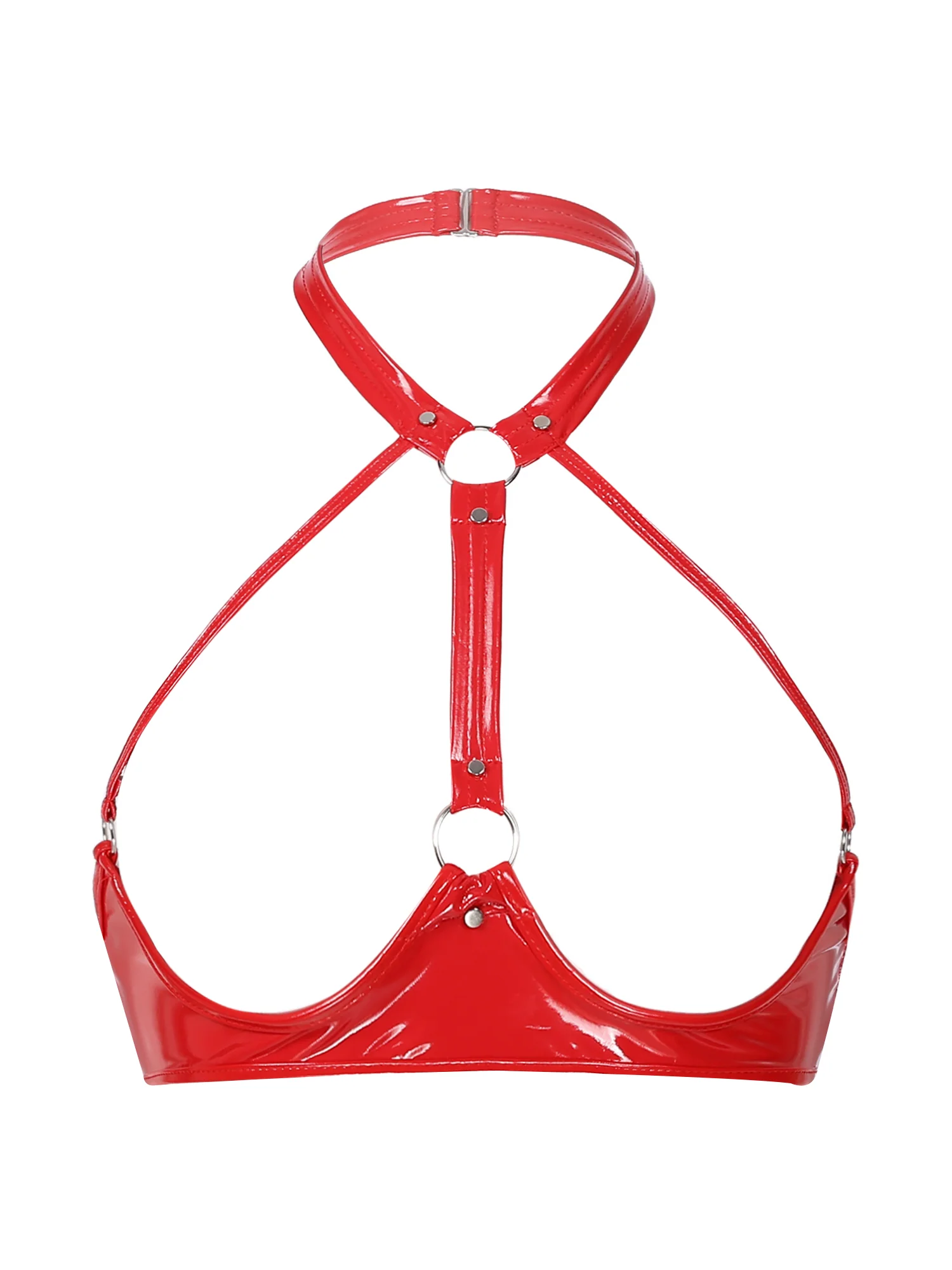 Sujetador de látex con choker y escote abierto - Image 2