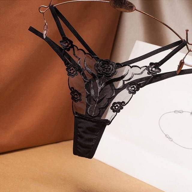 Tanga con bordado de rosas - Image 8