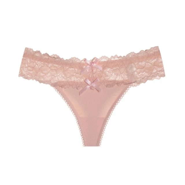 Tanga con lacitos y ribete de encaje - Image 4
