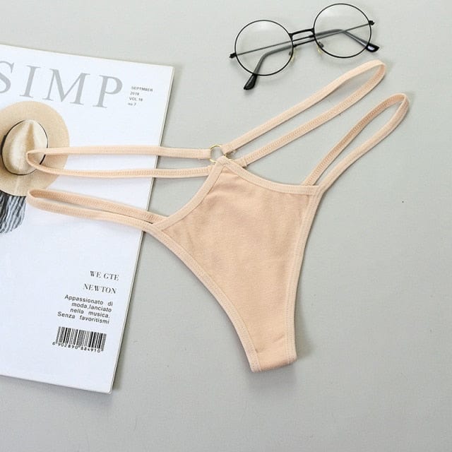Tanga con tiras decorativas y anillo metálico - Image 10