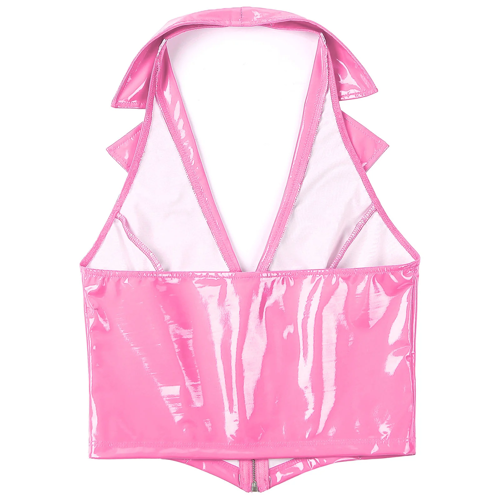 Top de látex con collar y cremallera - Image 6