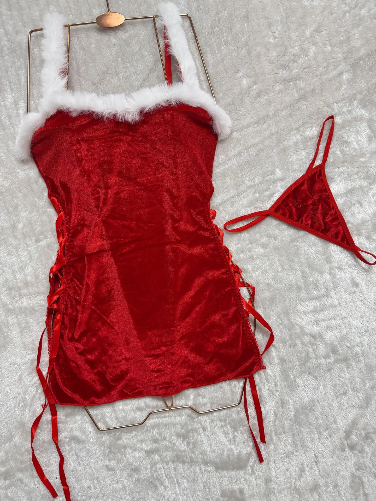 Vestido aterciopelado estilo navideño - Image 6