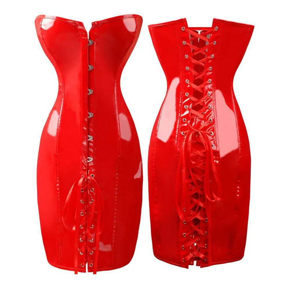 Vestido de látex con lazado - Image 3