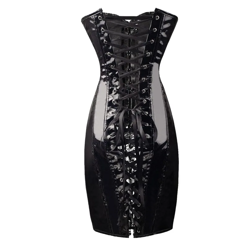 Vestido de látex con lazado - Image 5